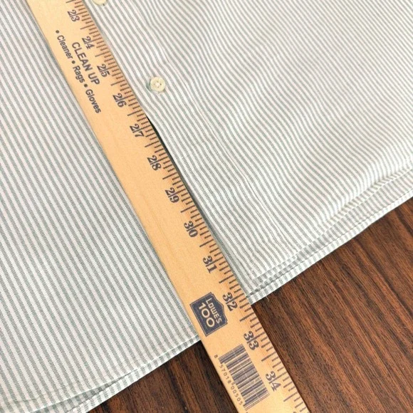 Ralph Lauren Button Down Mens 2XB Pre-Owned Shirt White Striped Classic Fit - Picture 9 of 11
